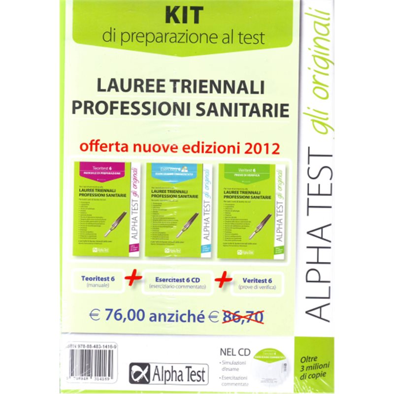 Kit di preparazione al test Lauree triennali Professioni sanitarie - Offerta nuove edizioni 2012